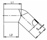 PP-H 對(duì)焊管件 45度彎頭
